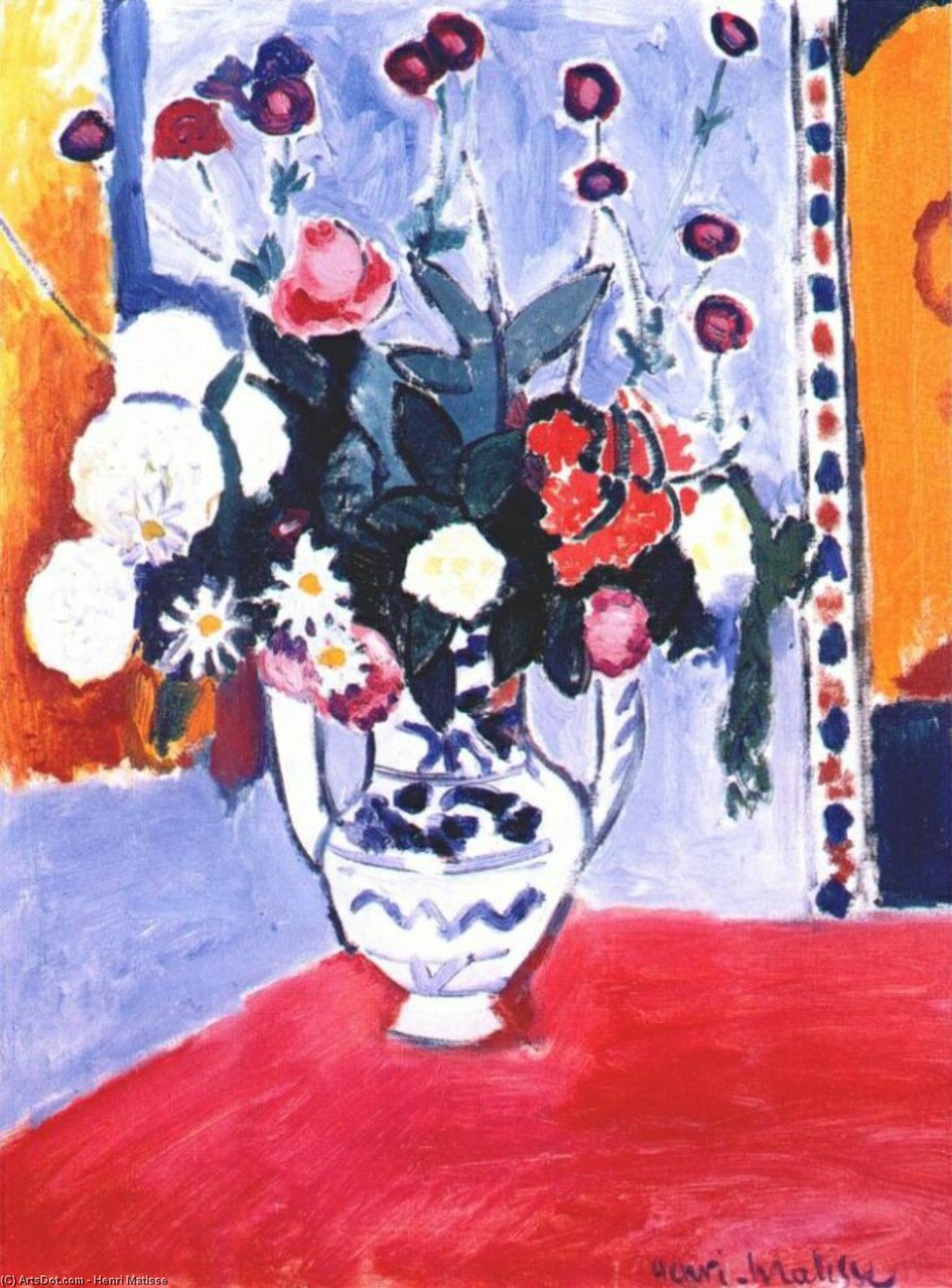 앙리 마티스 - bouquet (two-handled vase) -