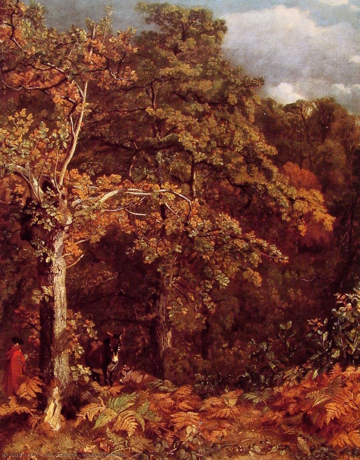 John Constable - Paysage boisé