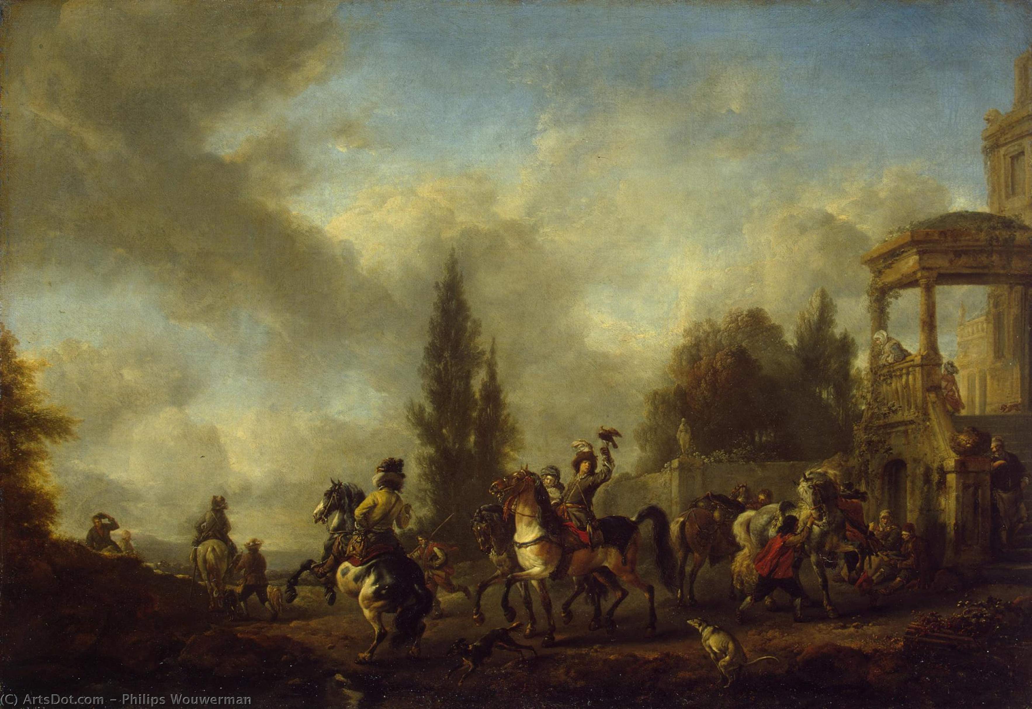 Huntsmen Setting Out — Philips Wouwermaan