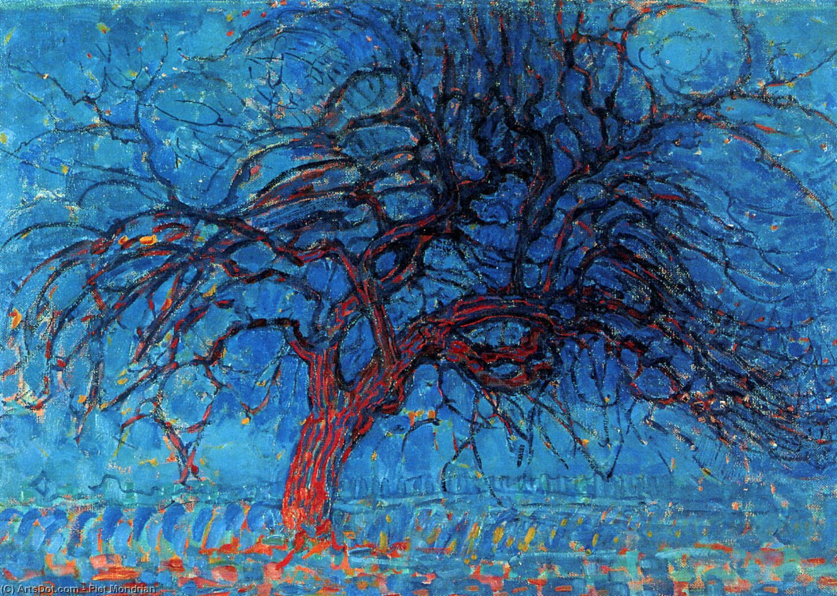 Piet Mondrian - Red Tree