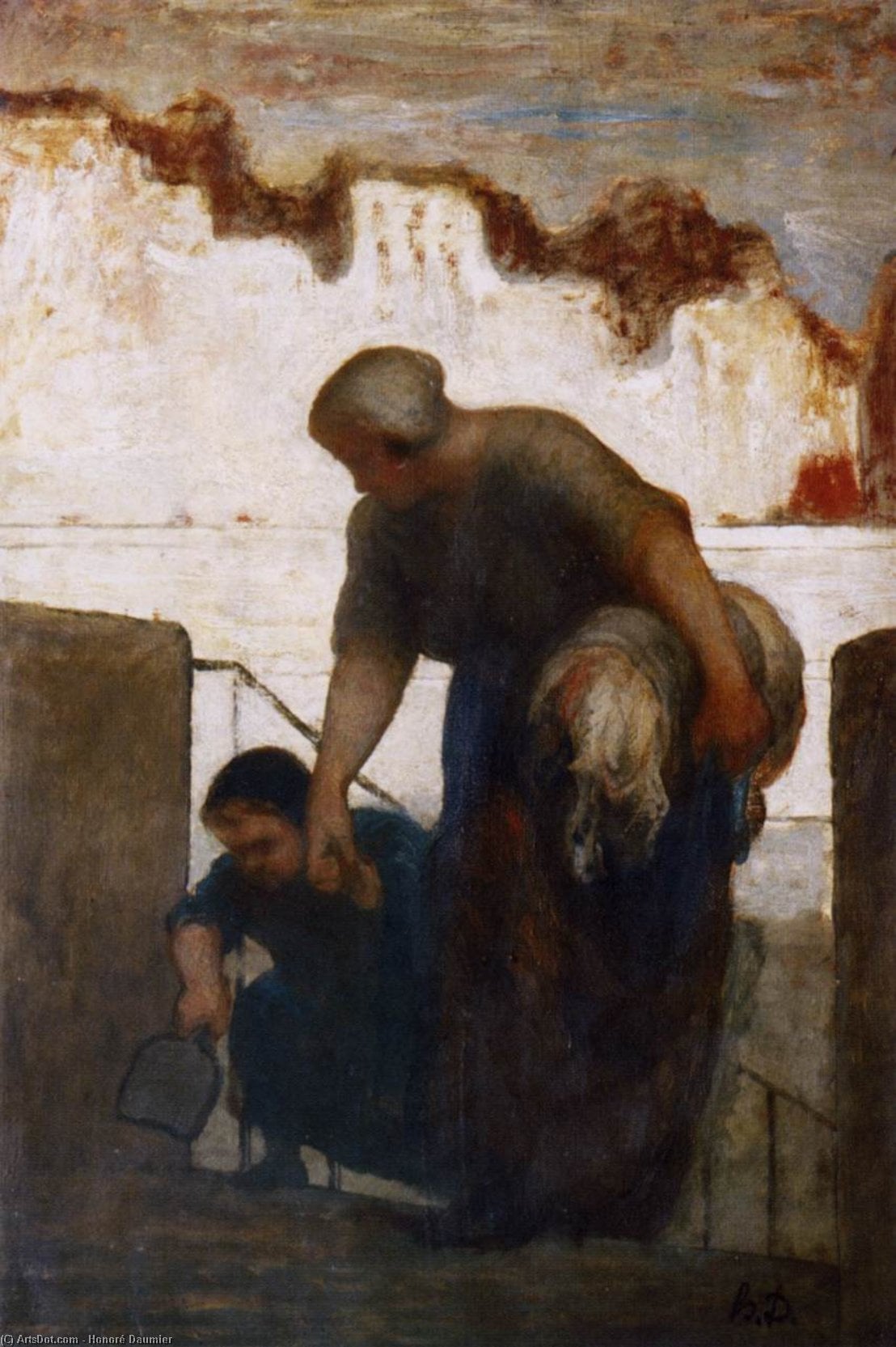 Honoré Daumier - La Lavandaia