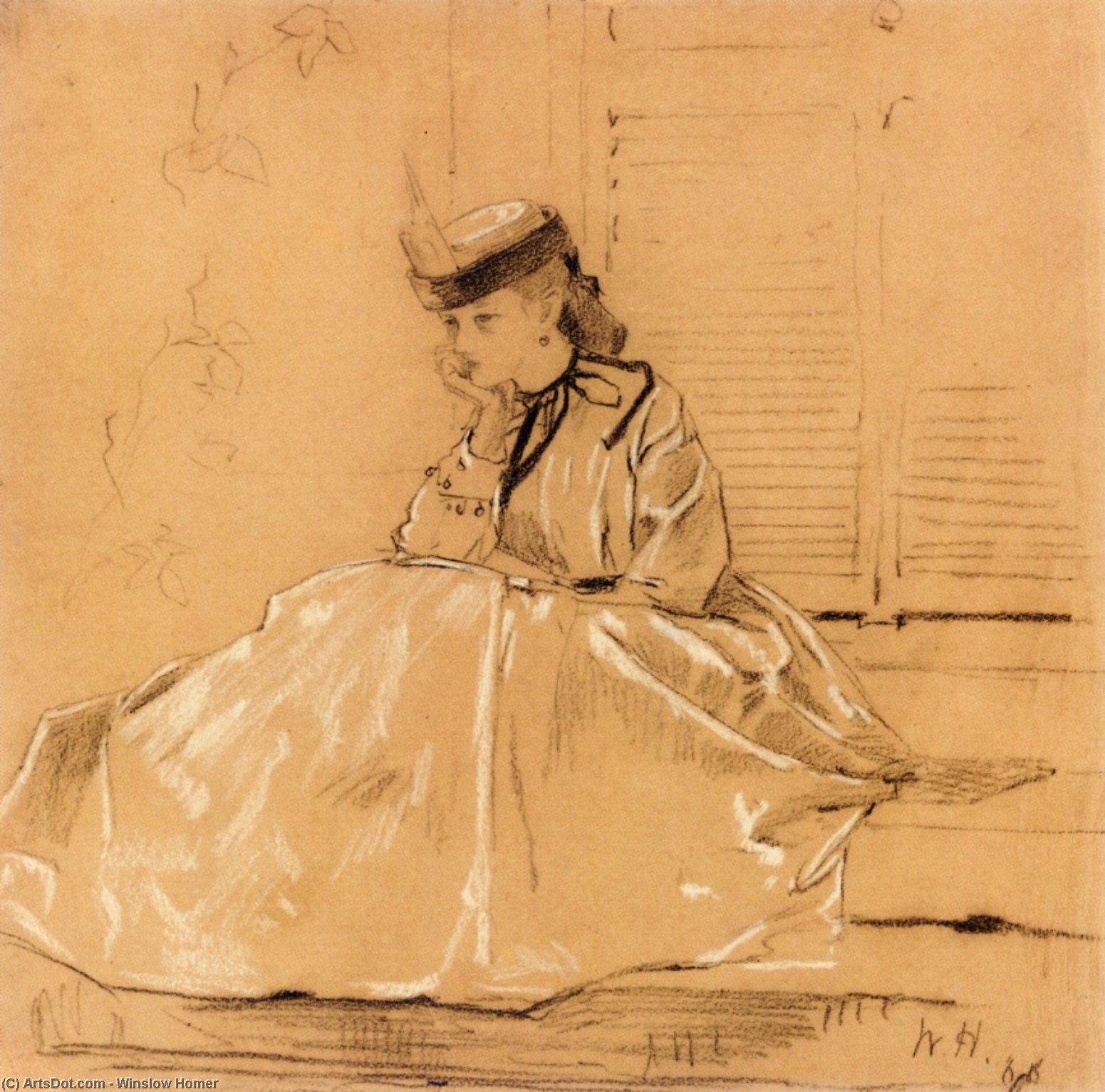 Winslow Homer - Portrait d'Elizabeth Loring Grant