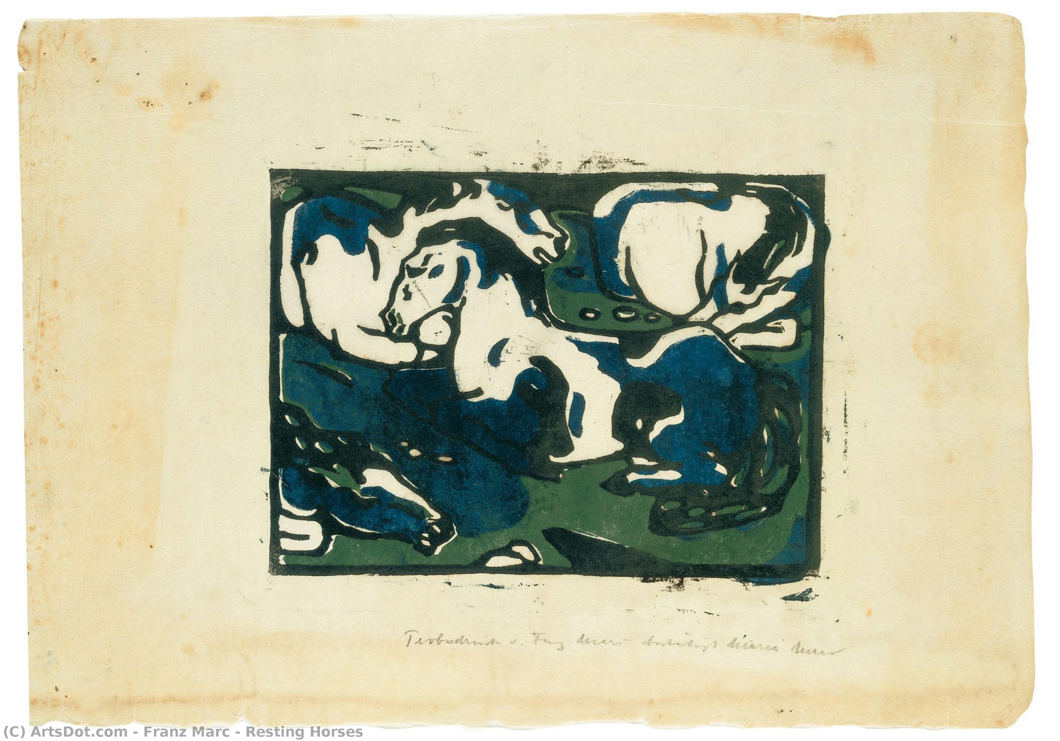 Ruhende Pferde — Franz Marc