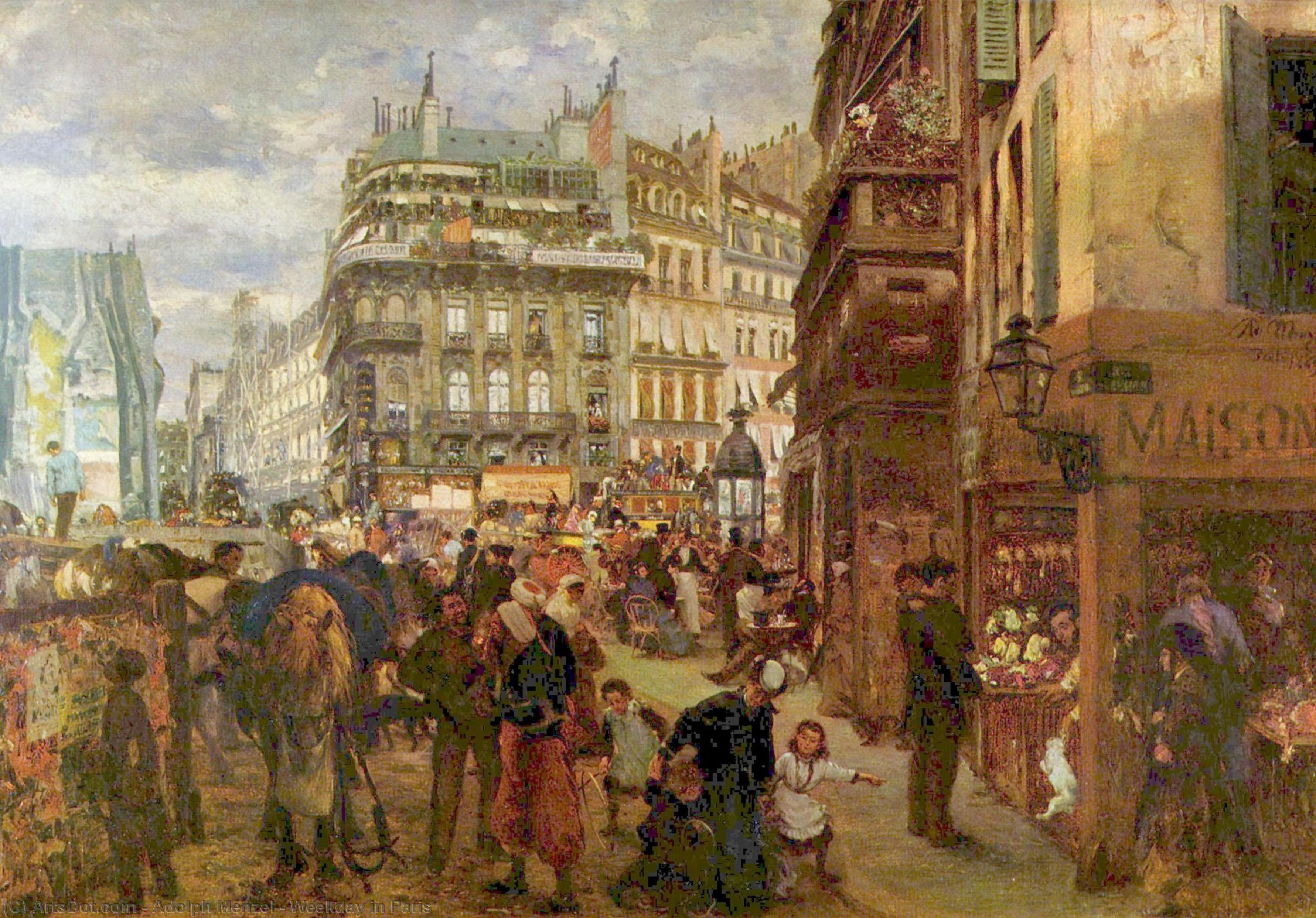 Un Jour De Semaine À Paris — Adolph Von Menzel