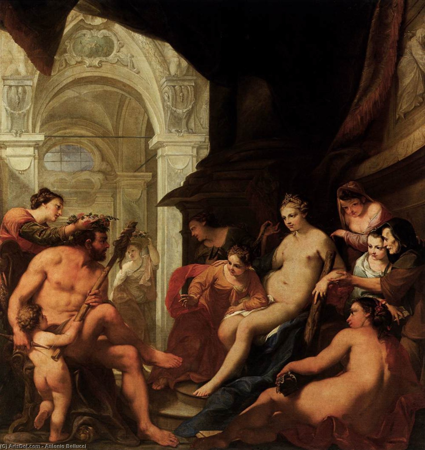 Hercules In The Palace Of Omphale — Antonio Bellucci