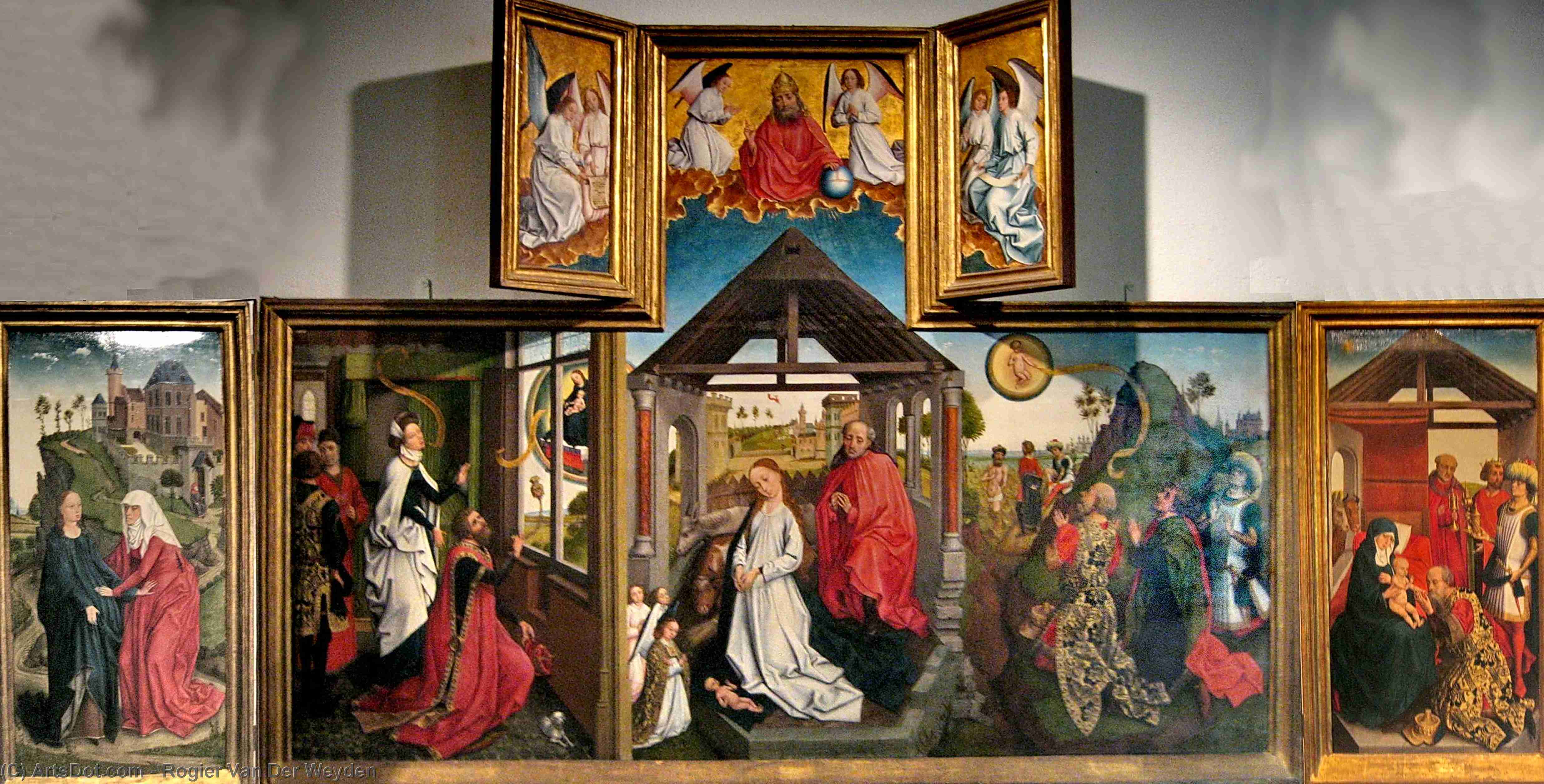 Polyptych With The Nativity — Rogier Van Der Weyden
