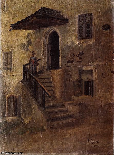 On The Stairs — Albin Egger-lienz