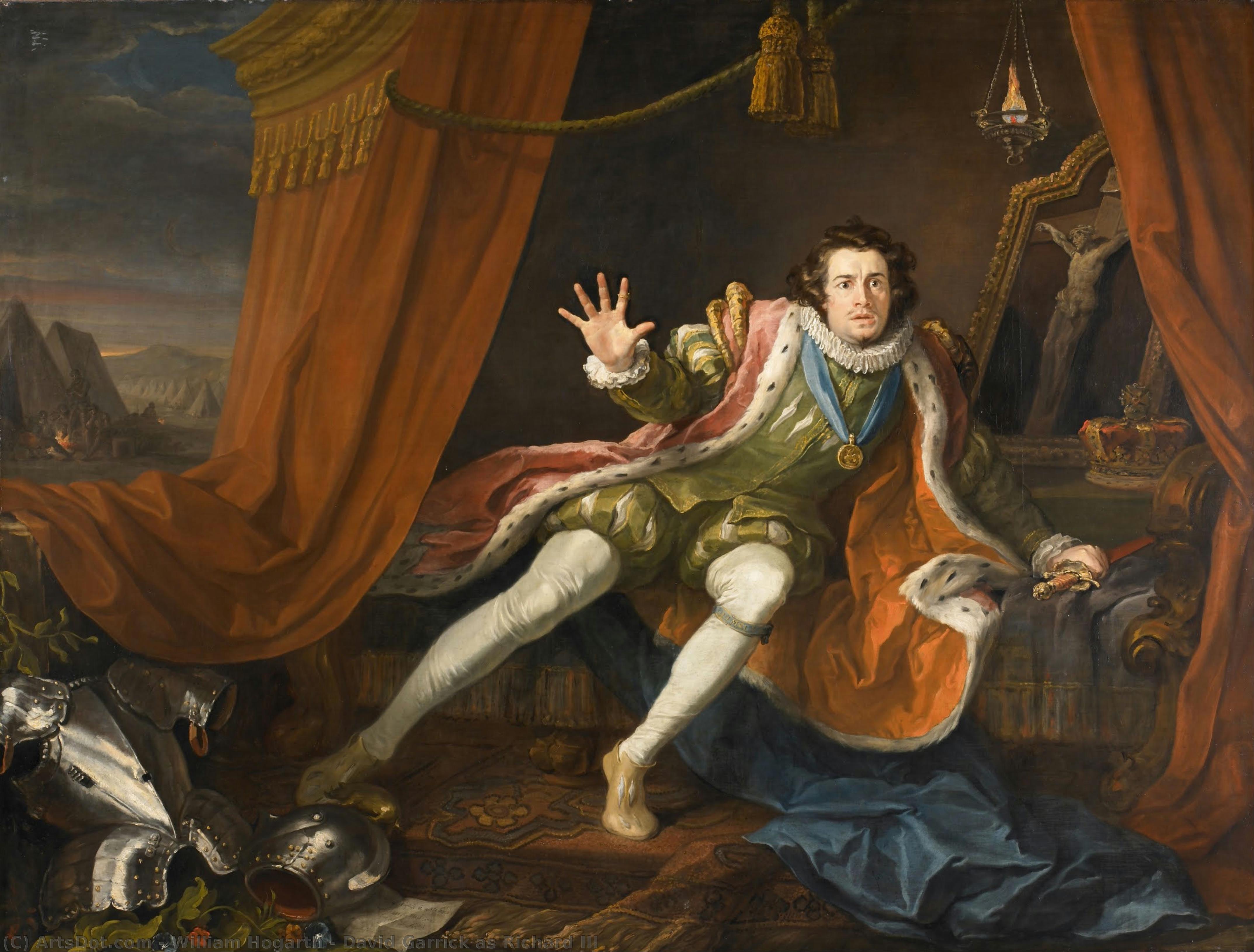 David Garrick Como Ricardo Iii — William Hogarth