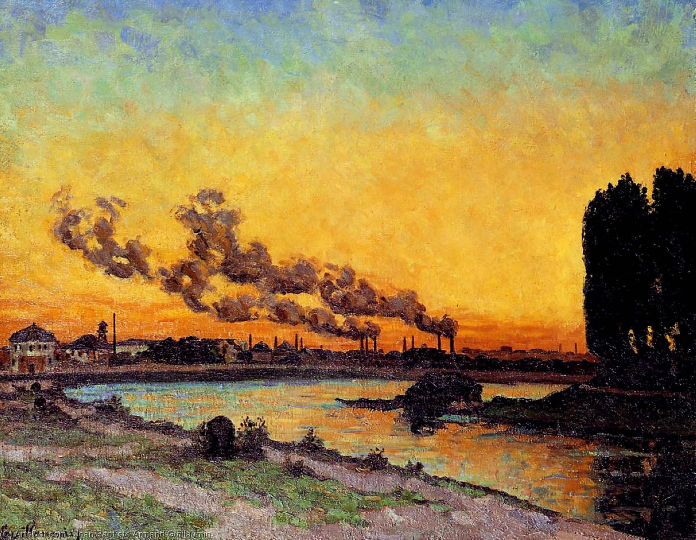 Sunset At Ivry — Ferdinand Guillaumin