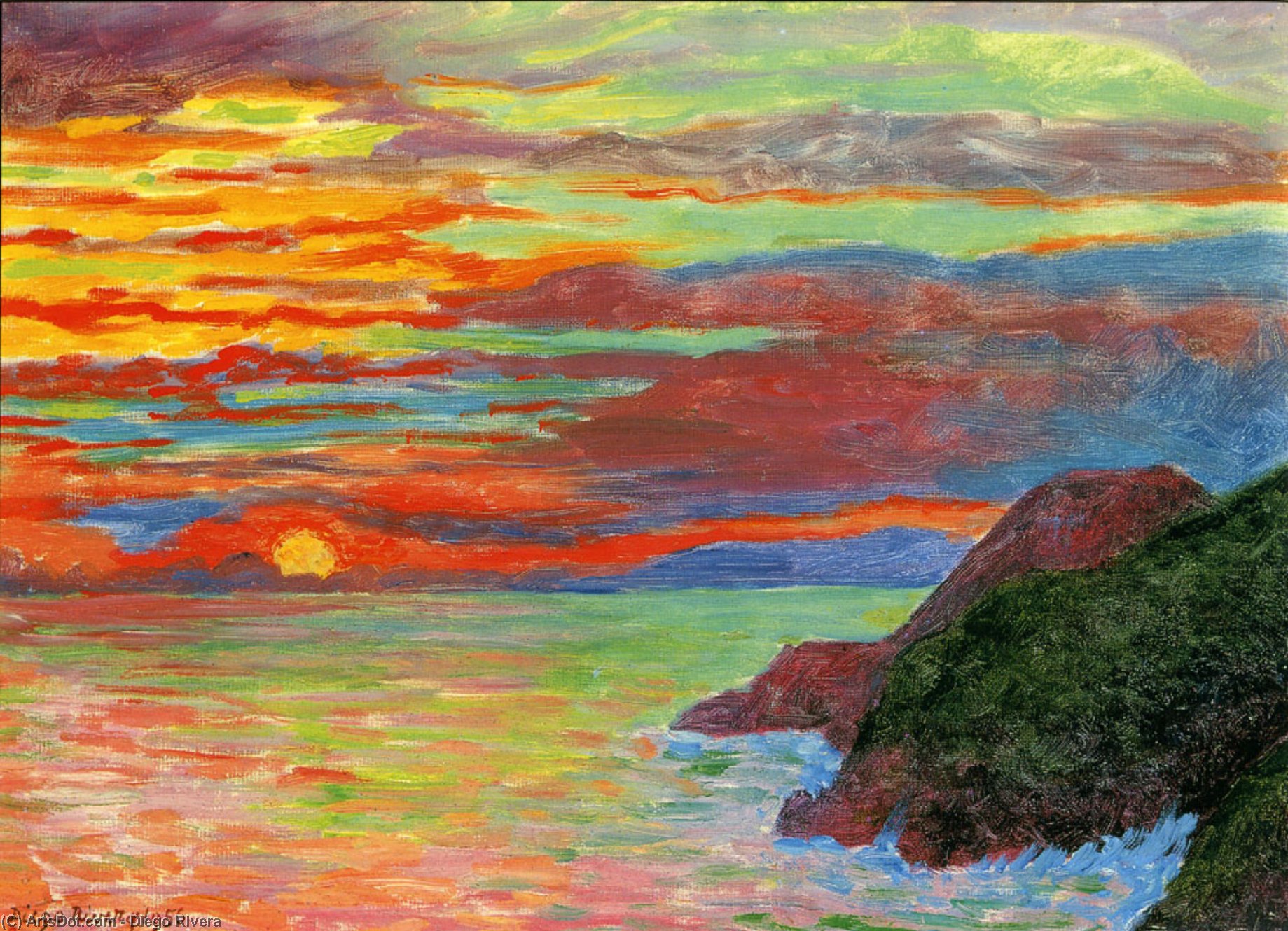 Sunset — डिएगो रिवेरा
