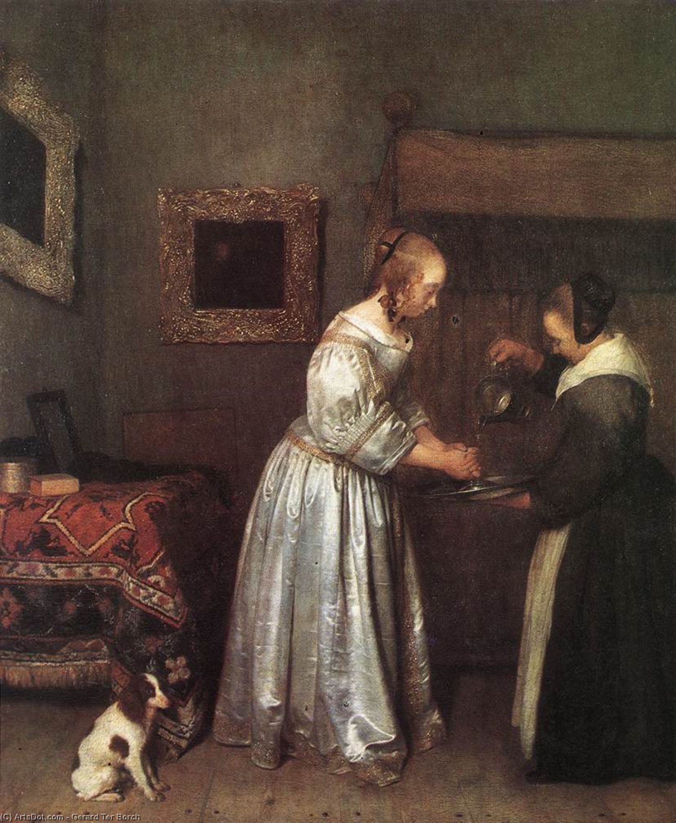 Donna Che Si Lava Le Mani — Gerard Ter Borch
