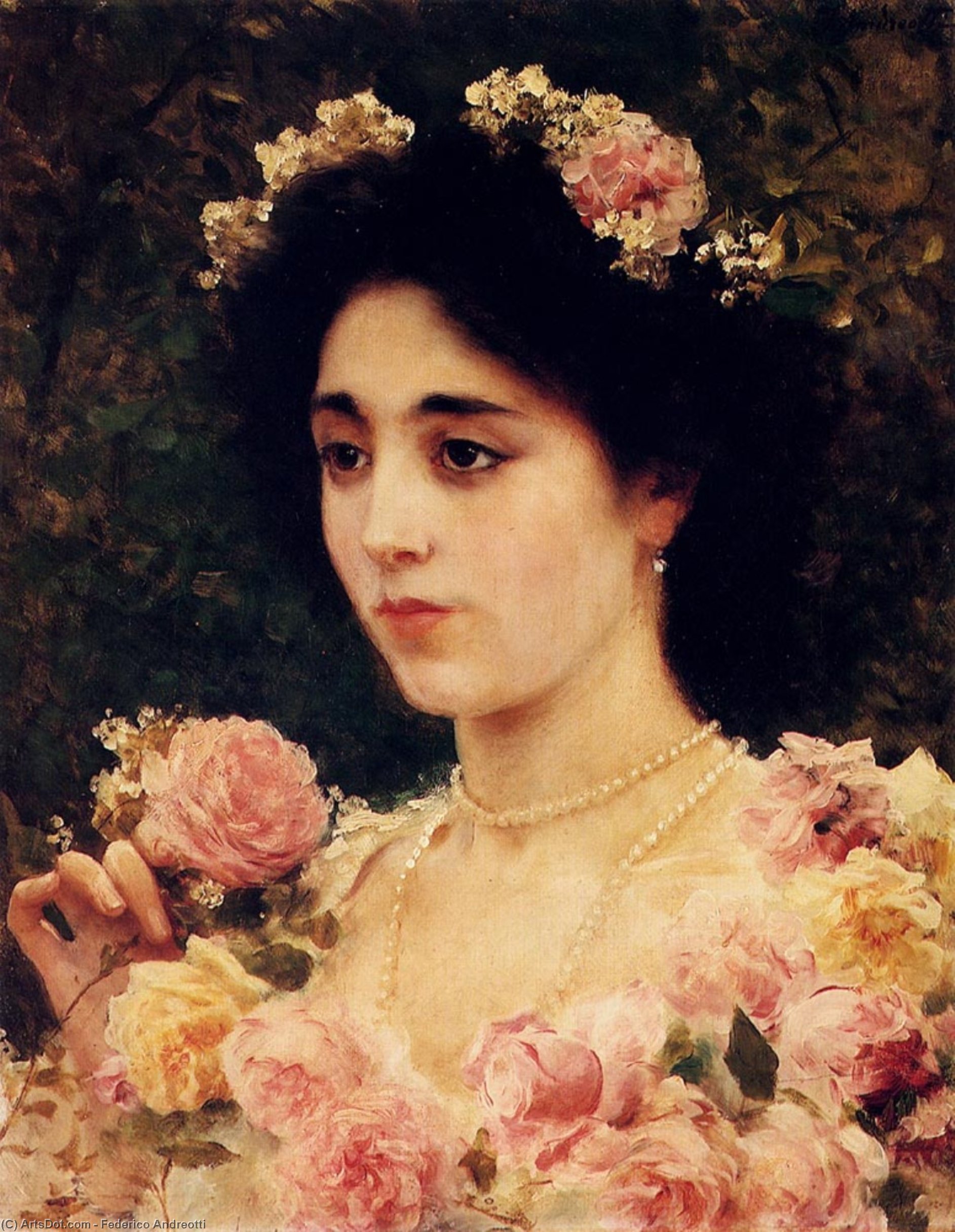 The Pink Rose — Federigo Andreotti