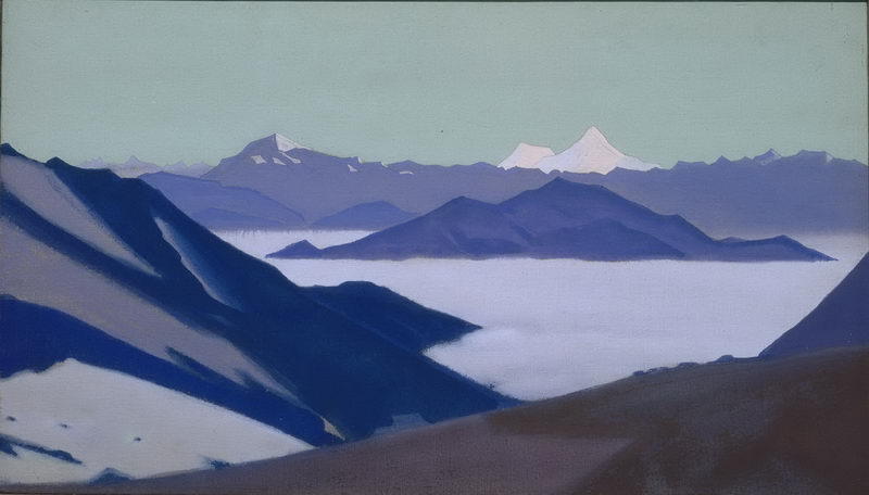 Fog In The Mountains. Himalayas. — Nicholas Roerich