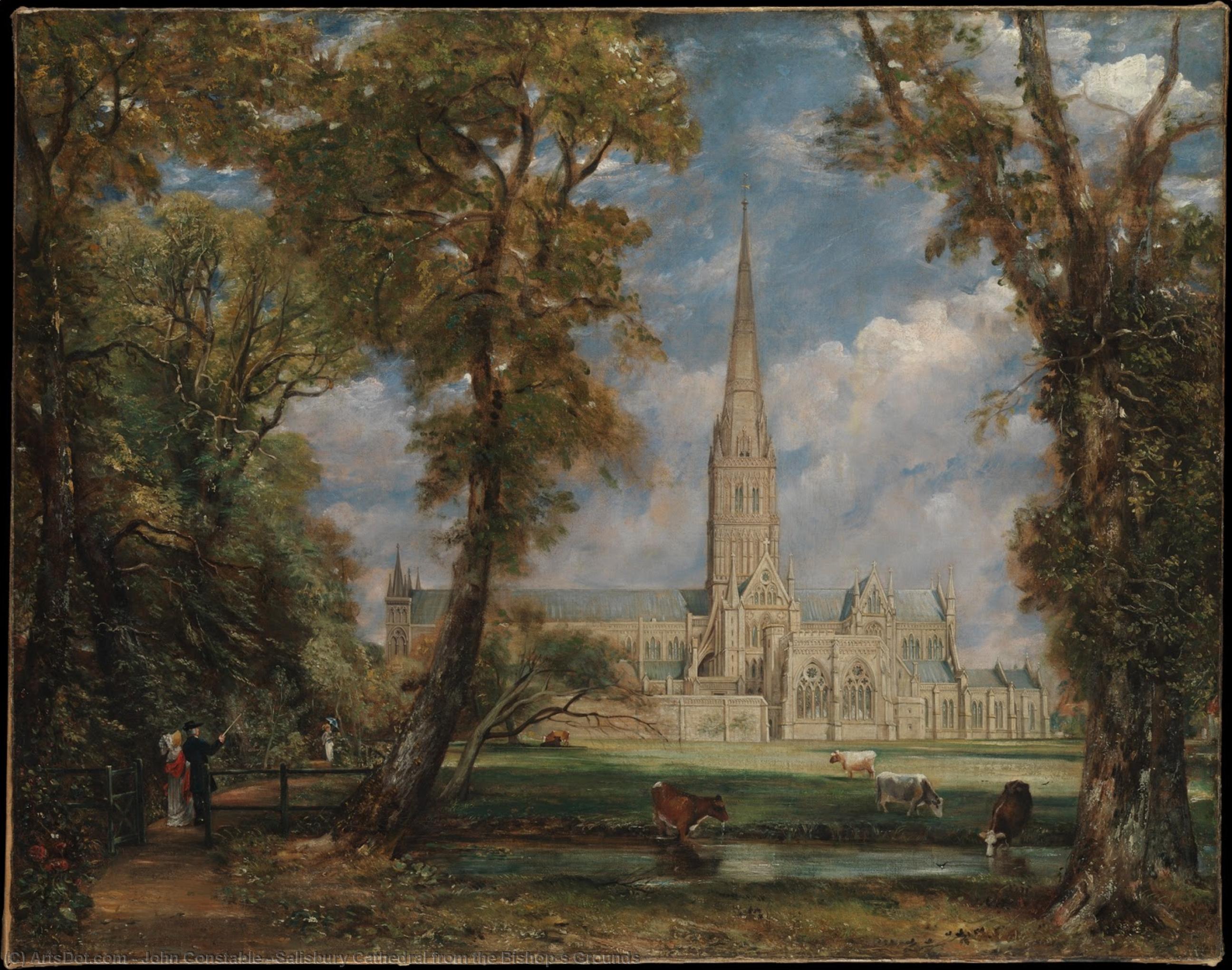 Salisbury Cathedral From The Bishop's Grounds — John Constable