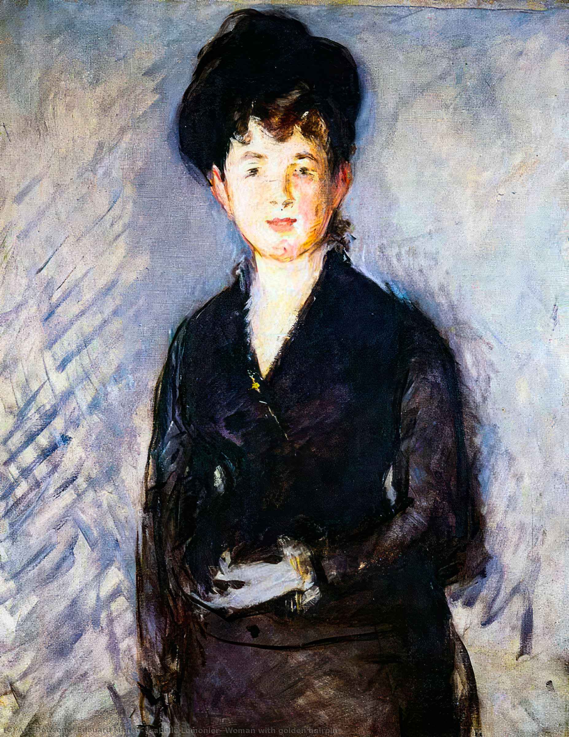 Édouard Manet - Isabelle Lemonier, Femme avec épingle dorée