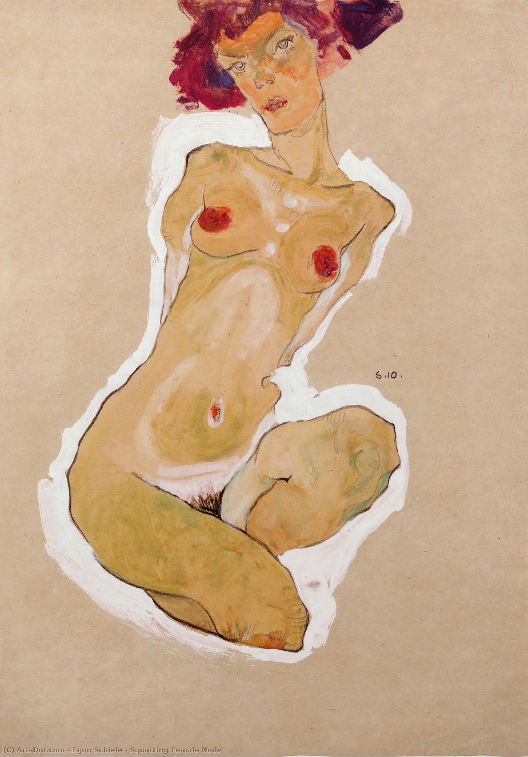 Egon Schiele - Posada femenina desnuda