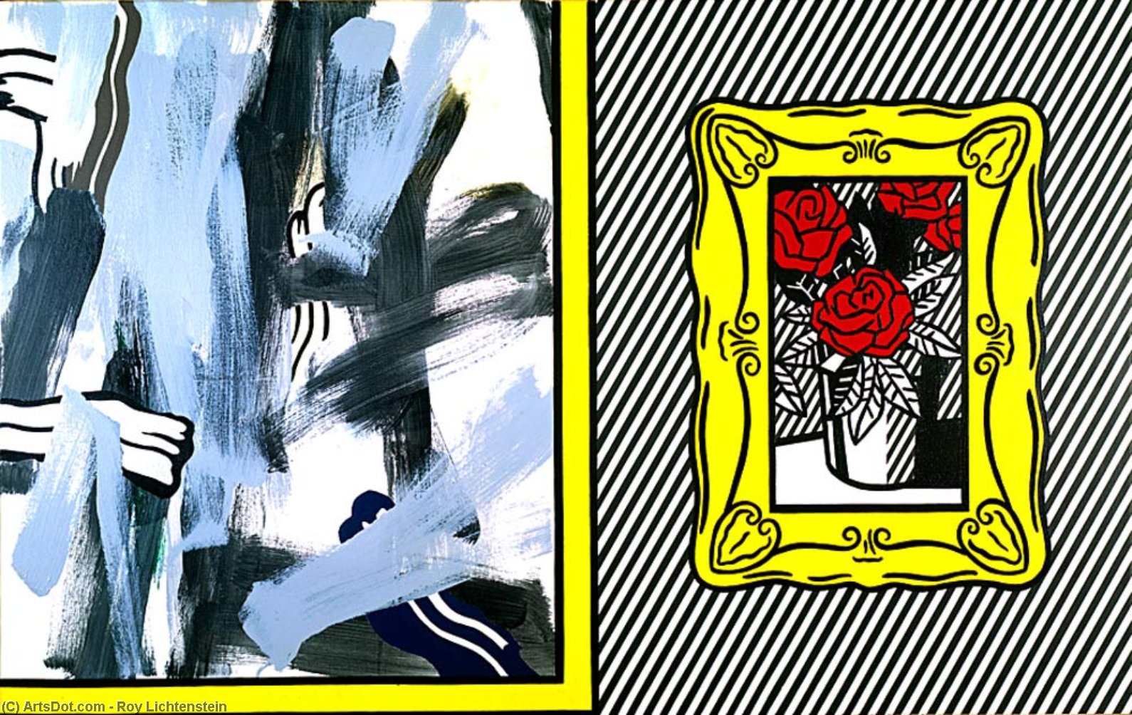 Gemälde Mit Rosen — Roy Lichtenstein