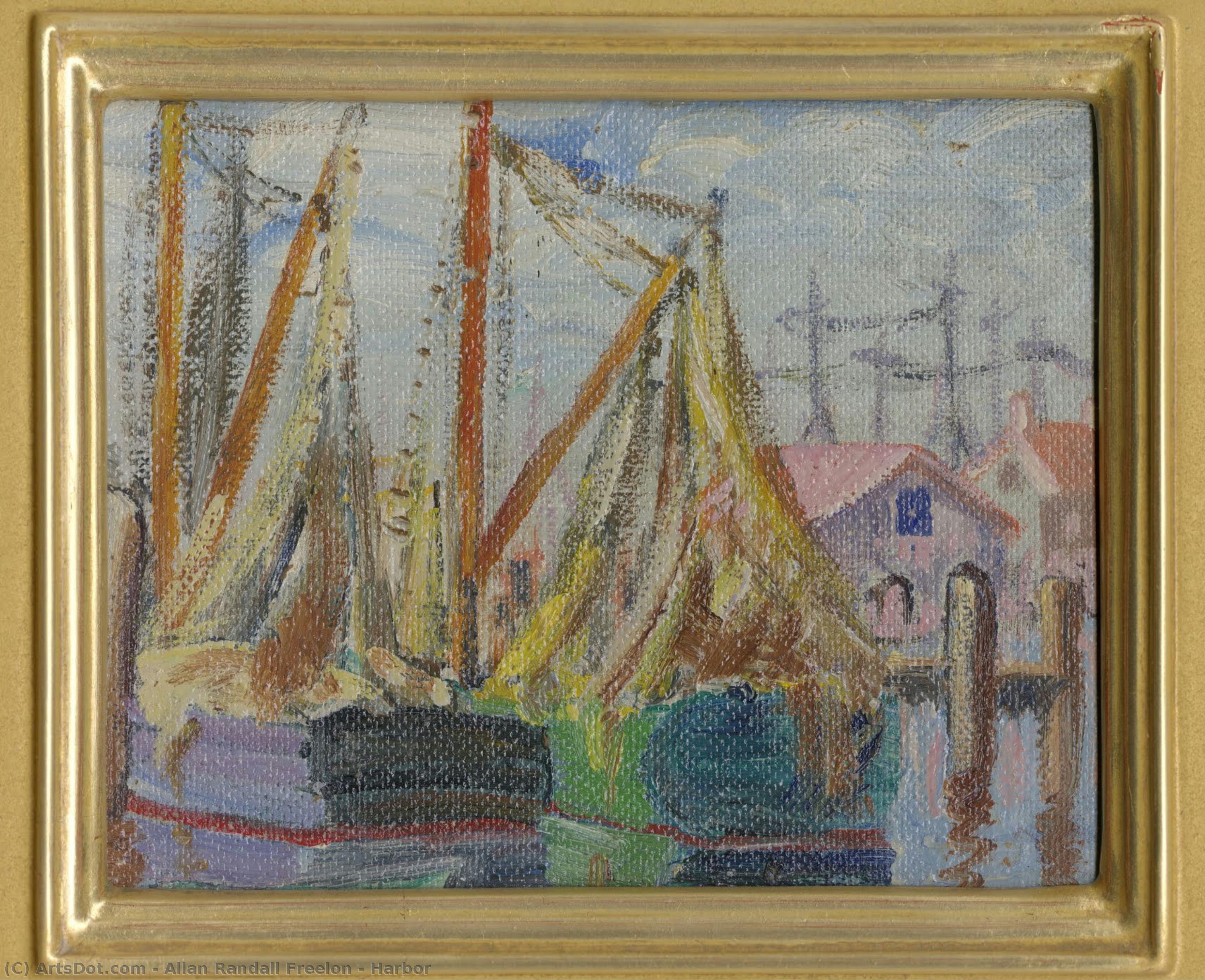 Harbor — Allan Randall Freelon, Oil, Impressionism