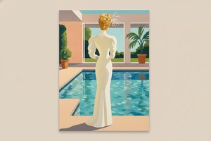 Serene Solitude Amidst Geometric Shadows And Sunlit Architectural Stillness — Marion Delorme
