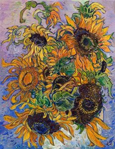 Sunflowers In White Vase — Erin Hanson