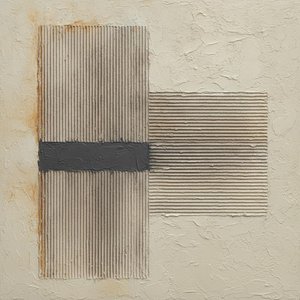 Kohle-striae Auf Verwittertem Taupe Und Cremefarbenem Relief — David Moreau