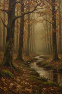 Murmures Du Sentier D'ambre : Une Solitude Automnale