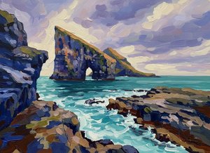 Resilience Of The Tides: An Impressionist Study In Stone And Surf — Pauline Caron