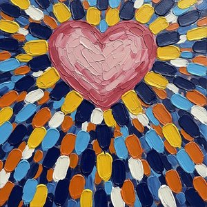 Radiant Pulse Of A Rose Heart In An Explosion Of Celestial Gold — Laurent Delcourt
