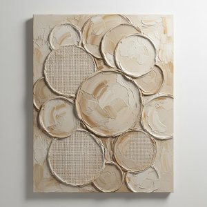 Echoes Of Silence: A Monochromatic Study In Layered Organic Relief And Tactile Serenity — David Moreau