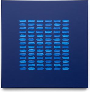 Monolityczna Niebieska Symetria: Medytacyjne Studium Kobaltowego Impasto I Geometrycznego Spokoju — David Moreau