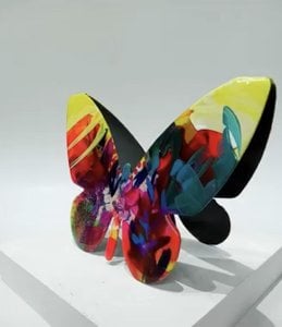 Colombian Vibrance Butterfly Sculpture By Dipe — Didier Peña