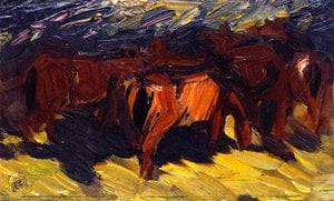Sketch Of Horses Iii — Franz Marc