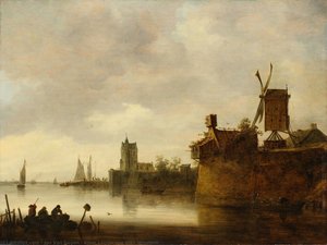 River Landscape With Windmill — Jan Josephszoon Van Goyen, Dutch Golden Age