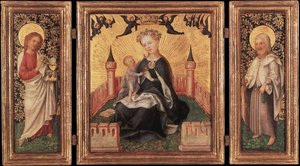 Triptych With The Virgin And Child In An Enclosed Garden — Stephan Lochner