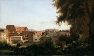 The Coliseum Seen From The Farnese Gardens — Korot, Barbizon School Barbizon School