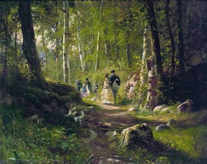 A Walk In The Forest — Ivan Ivanovich Shishkin, Realism