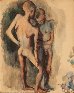 Pavel Tchelitchew - Study for Children Two Nude Boys