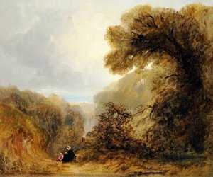 Wooded Scene With A View To The Sea — John Le Capelain