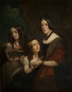 Lady Caroline Towneley With Two Of Her Daughters, Caroline And Emily (copy After Francis Grant) — George Frederick Clarke