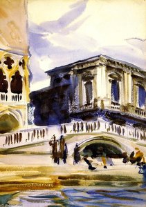 Doge's Palace And Prison — John Singer Sargent, Impressionistic Watercolor