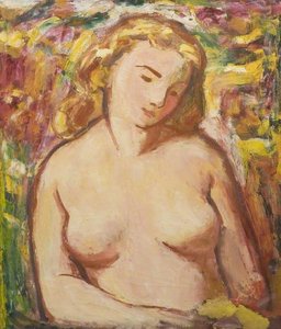 theodor kern - Nude with Golden Hair Holding a Letter