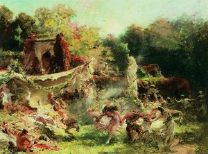 Spring Bacchanalia — Konstantin Yegorovich Makovsky