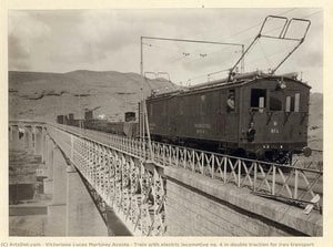 Train With Electric Locomotive No. 4 In Double Traction For Iron Transport — Victoriano Lucas Martínez Acosta