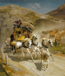 The Gotthard Post — Rudolf Koller, Realism