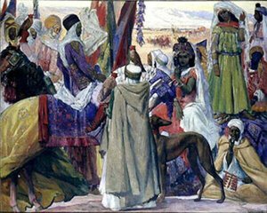 Jour De Fantasia À Biskra — Cabanes Louis, Orientalist Painting
