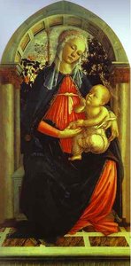 Sandro Botticelli - La Virgen María con el Niño Jesús en el Rosaleda