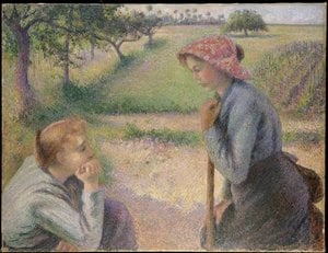 Camille Pissarro - Two Peasant Woman Chatting
