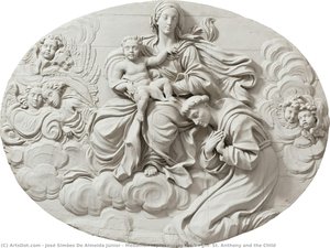 Medallion Representing The Virgin, St. Anthony And The Child — José Simões De Almeida Júnior