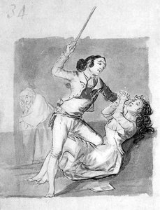 Frau Mit Einem Stock — Francisco José De Goya Y Lucientes