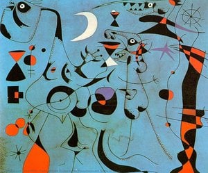 Joan Miró - Figure at Night Guided by the Phosphorescent Tracks of Snails